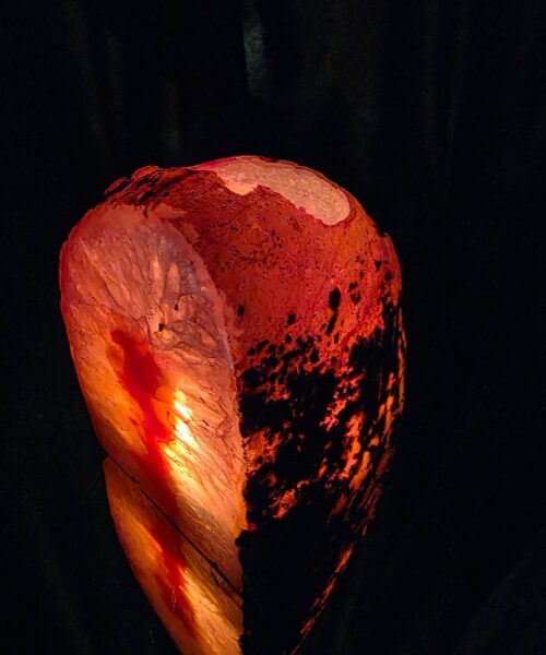 Large Pink Agate End Candle 3 Handpicked 716g H10xW7xD8cm Microcrystalline Quartz Tealight Holder Ornament - Image 4