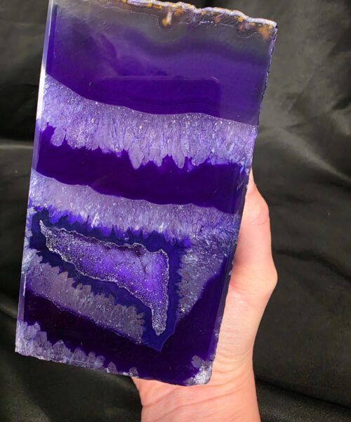 Alternative view of Purple Natural Edge Microcrystalline Quartz Premium Bookends 1 Ornament Handpicked Size 3.023kg H13xW17xD7cm