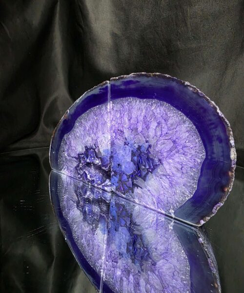 Alternative view of Purple Natural Edge Microcrystalline Quartz Premium Bookends 2 Ornament Handpicked Size 1.812kg H11xW20xD6cm