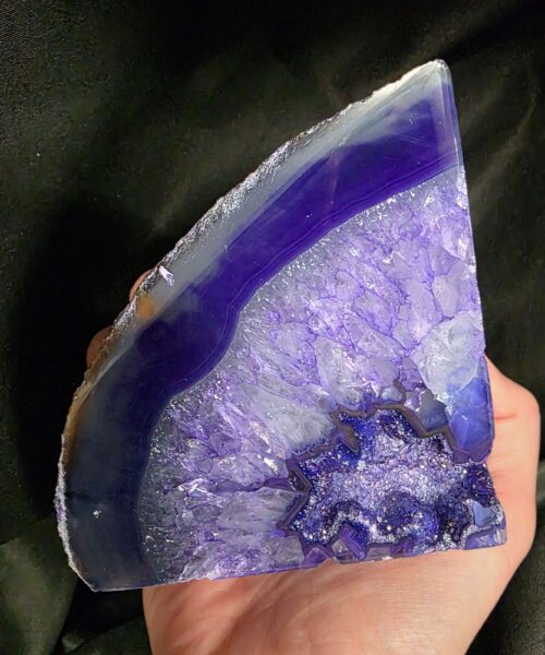 Purple Natural Edge Microcrystalline Quartz Premium Bookends 2 Ornament Handpicked Size 1.812kg H11xW20xD6cm - Image 3